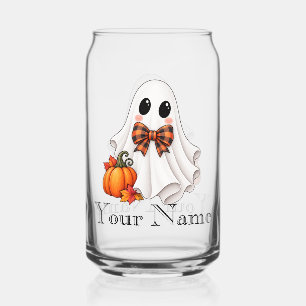 Canette Verre personnalisé pour garçon fantôme mignon pour