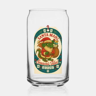 Canette Verre Pint Santa Mahj - À votre santé !