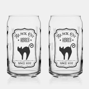 Canette Verre pour amateur de chats effrayants
