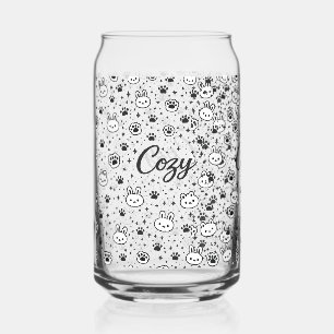 Canette Verre pour boisson avec motif mignon de lapin et d
