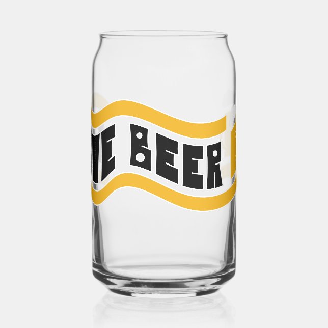 Canette Verre Rétro "Love Beer" (Gauche)