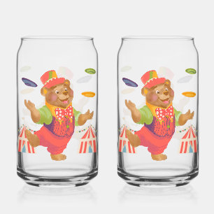 Canette Verre Soda Ours Circus