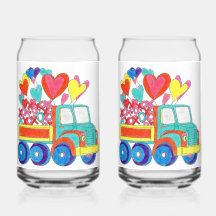 Verre Soda pour camion de Saint-Valentin