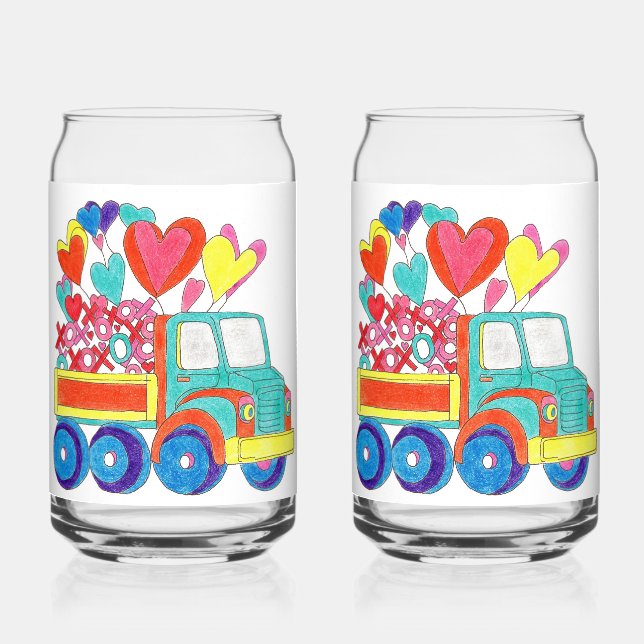 Canette Verre Soda pour camion de Saint-Valentin (Recto)