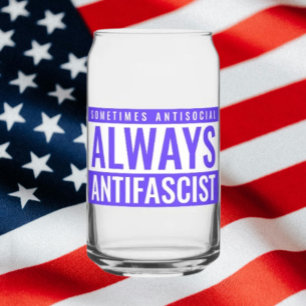 Canette Verre toujours antifasciste - Bleu clair