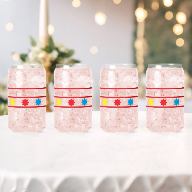 Canette Vibrant Bande de fleur peut verre (Insitu (Mariage))