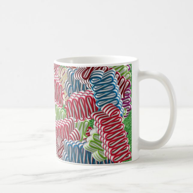 Canettes à ruban de Noël Café Mug (Droite)