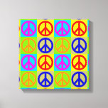 Canevas Enveloppé pour quatre couleurs Pop Art Pea<br><div class="desc">Symboles populaires et historiques - Symbole des signes de paix Digital Pop Art Work</div>