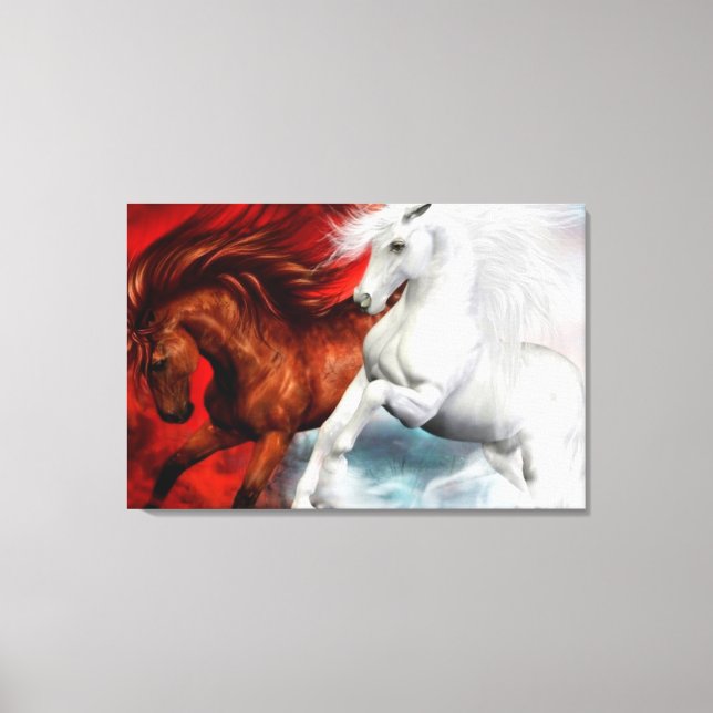 canevas enveloppés de chevaux d'air et de feu (Recto)
