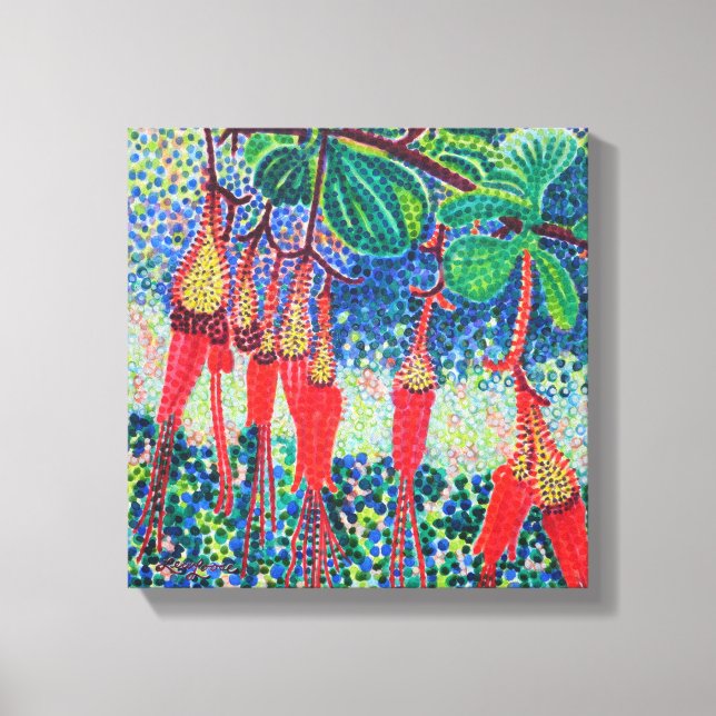 Canevas Étitré Fuchsiaflower Gooseberry Imprimer (Recto)