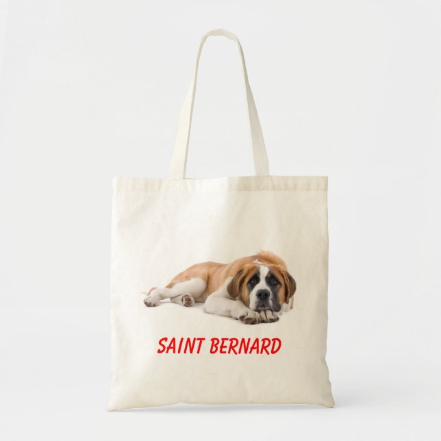 Canevas Saint Bernard Puppy Chien Grand Sac fourre (Devant)