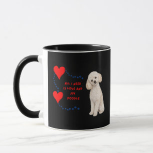 Caniche Blanc Adorable Mug Caniche Photoréaliste