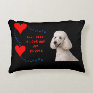 Caniche Blanc Coussin pour amateur de chien phot