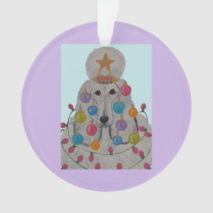 Caniche décoré pour Noël