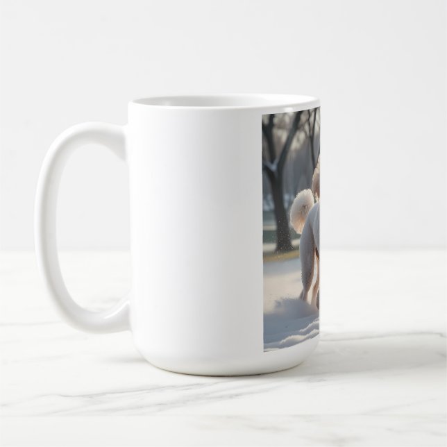 Caniche standard Élégante Mug de café (Gauche)