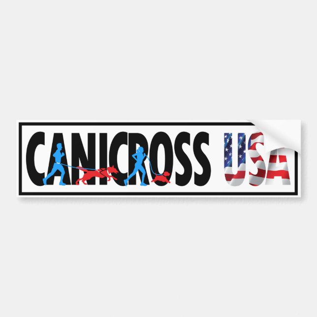 Canicross USA Bumper Sticker (Devant)