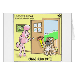 Canine Blind Dates Drôle Drôle Chien Cartoon Cadea