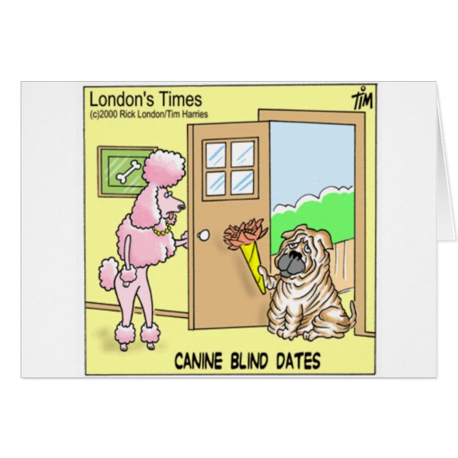 Canine Blind Dates Drôle Drôle Chien Cartoon Cadea (Devant horizontal)