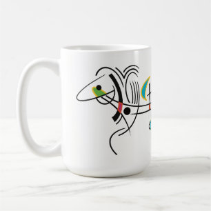 Canine Chien Abstrait Moderne Retro Art Mug