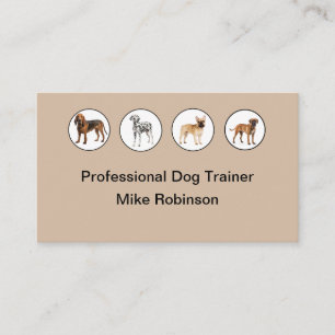 Canine Dog Trainer Carte de visite moderne