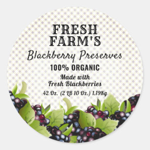Canne à fruits de Blackberry   Étiquette de jam