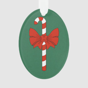 Canne de bonbon et noeud