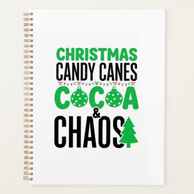 Canne de Noël au Cacao Chaos Design (Devant)