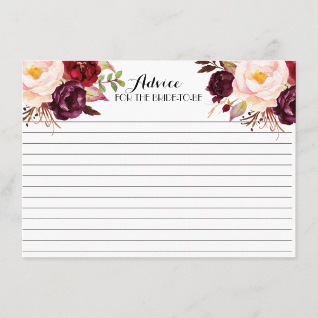 Canneberge, Marsala, Belles cartes de conseils flo (Devant)