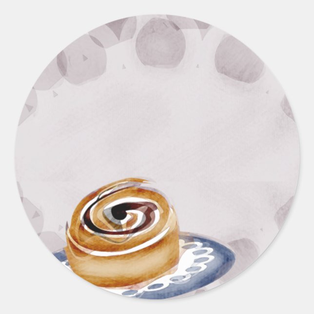 cannelle bun boulanger pâtisserie étiquettes cadea (Devant)