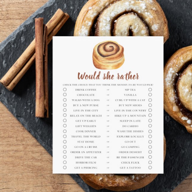 Cannelle rouleau baby shower Voudrait-elle plutôt (Créateur téléchargé)