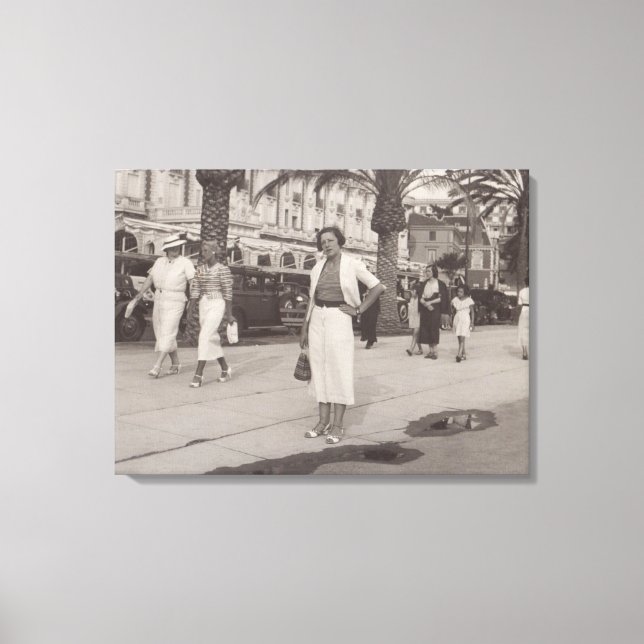 Cannes France en toile des années 1930 (Recto)