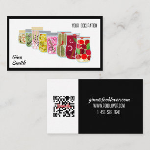 Canning QR Code Chef Carte de visite