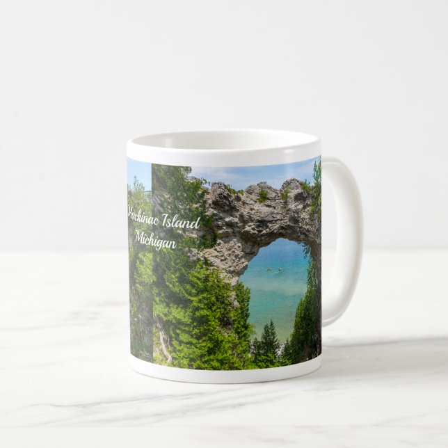 Canoë À Arch Rock Café Mug (Devant droit)