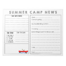 Canoe Summer Camp News Bloc-notes