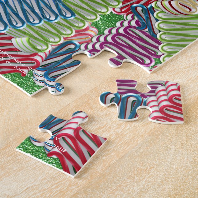 Canoës à ruban de Noël Jigsaw Puzzle (Côté)