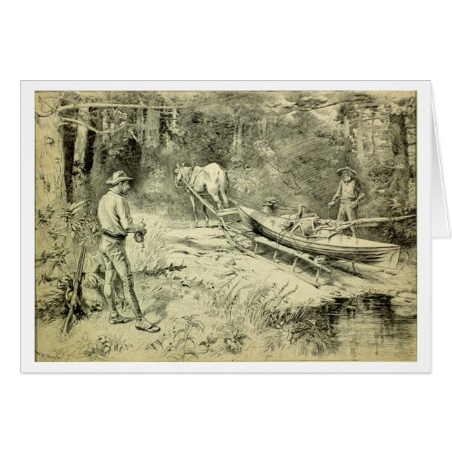Canoing dans les bois du nord (Devant horizontal)