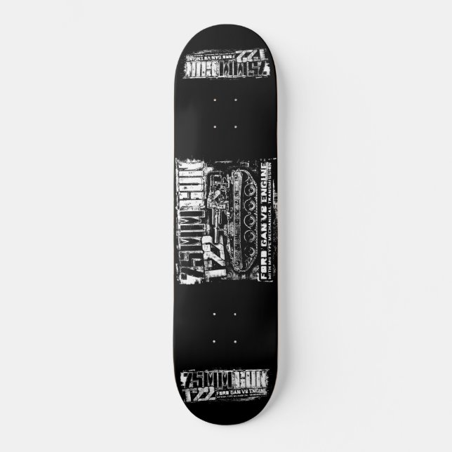 Canon 75mm T22 Skateboard Deck Skateboard (Recto)