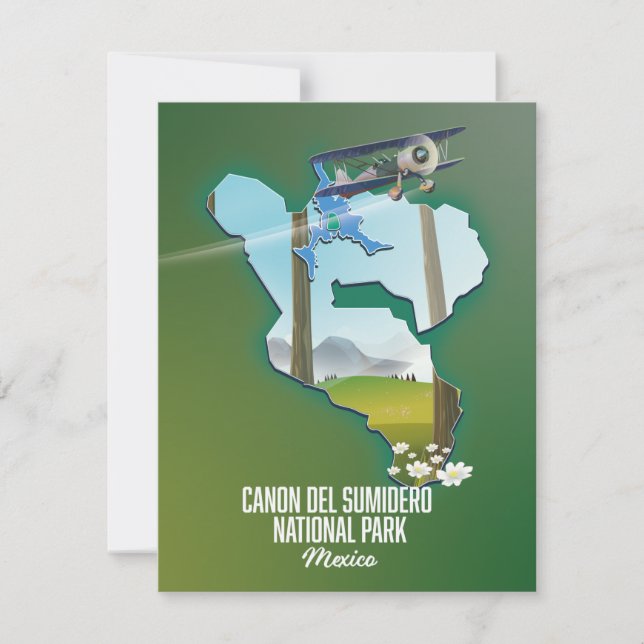 Canon del Sumidero, carte du Mexique (Devant)