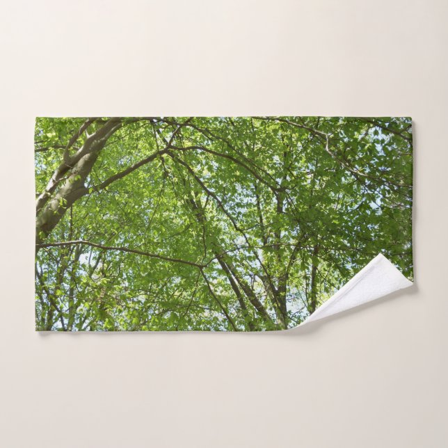Canopée du printemps Feuille Green Nature Scene (Serviette à main)