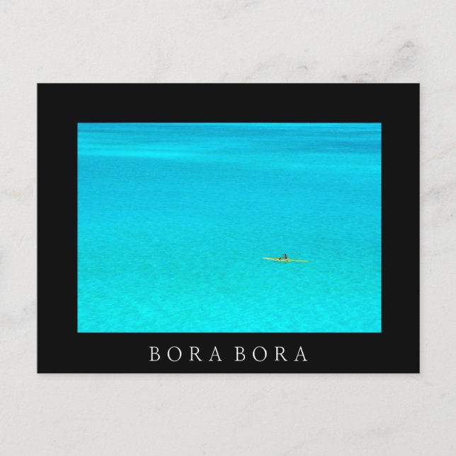 Canot Outrigger à Bora Bora Carte postale texte no (Devant)