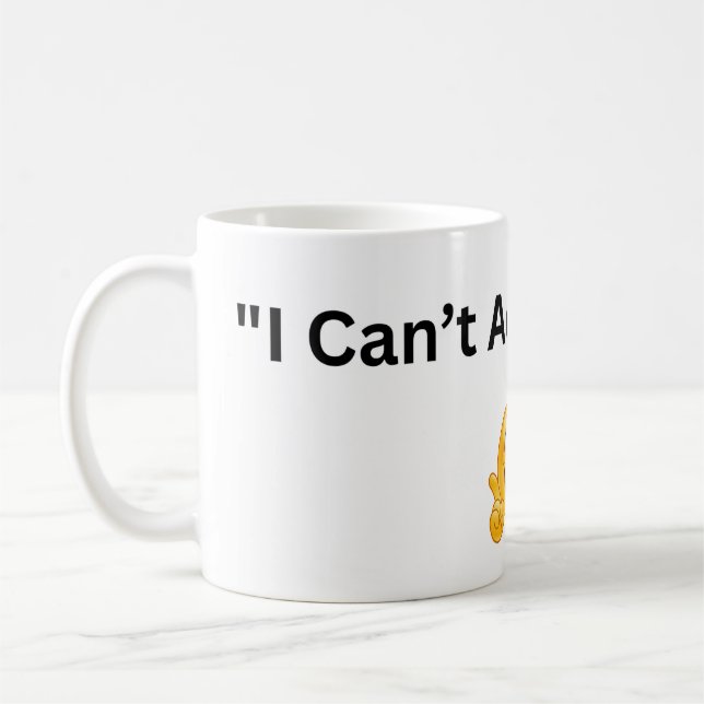 Can't Adult Today Mug - Funny Coffee Cup for Work, (Gauche)