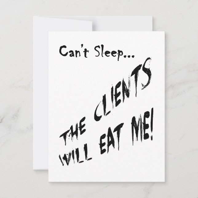 Cant Sleep... Les Clients Me Mangeront (Devant)