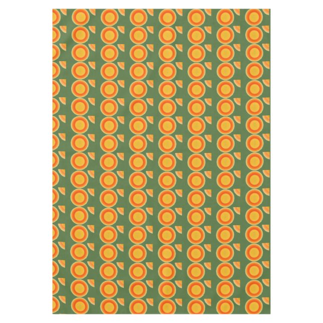Cantalope Cantaloupe Fruit Nappe 100% Coton (Devant)