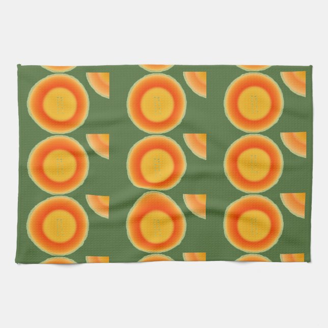 Cantalope Cantaloupe Fruit Serviette de cuisine (Horizontal)