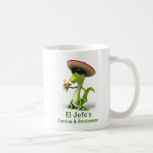Cantina d'EL Jefe et tasse de café de Bowlerama -