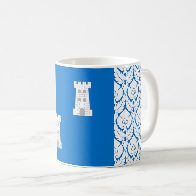 Canton des Tours Populace Badge Café Mug (Devant droit)