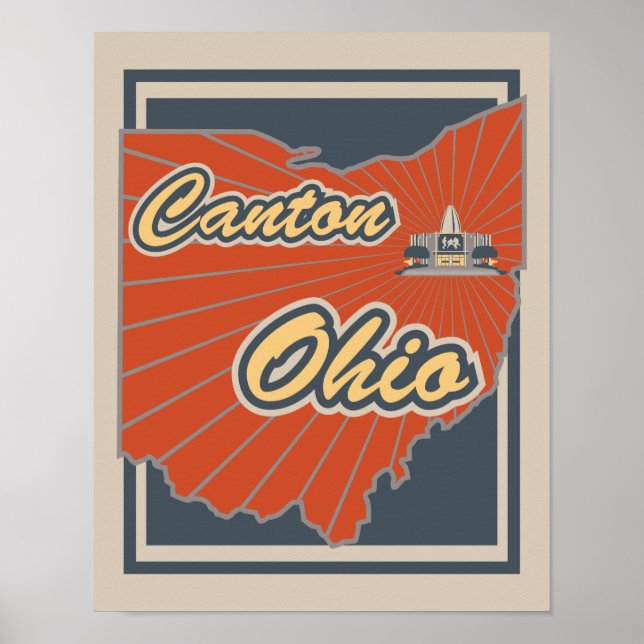 Canton, Ohio Art Print - Affiche de voyage (Devant)