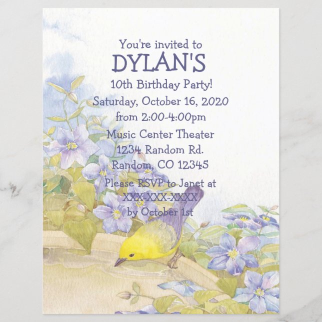 Canton thème anniversaire invitations flyer (Devant)