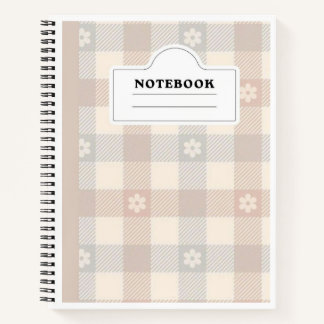 Canvara Daisy Plaid Notebook — Cahier ligné esthét