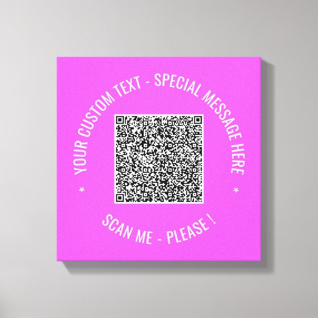 Canvas de code QR Impression Info analyse et texte (Recto)